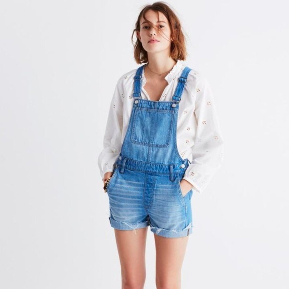BRAND NEW - Madewell Denim Overall Shorts